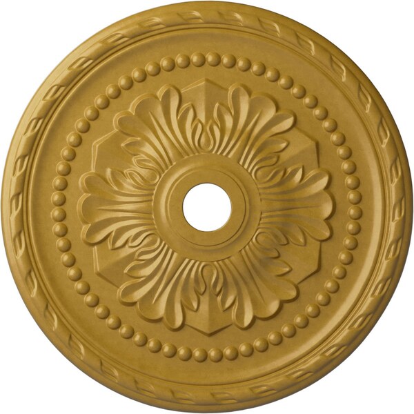 Ekena Millwork Palmetto Ceiling Medallion (Canopies up to 7 5/8"), 31 1/2"OD x 3 5/8"ID x 1 3/4"P, Iridescent Gold CM31PMIGS - main